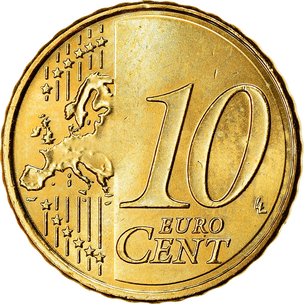 Spain, 10 Euro Cent, 2013, MS(63), Brass, KM:1147