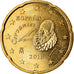 Hiszpania, 20 Euro Cent, 2013, Madrid, MS(63), Mosiądz, KM:1148