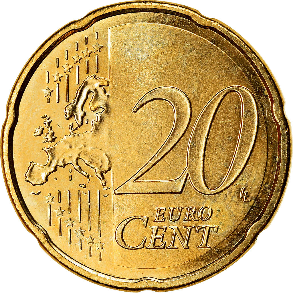 Hiszpania, 20 Euro Cent, 2013, Madrid, MS(63), Mosiądz, KM:1148