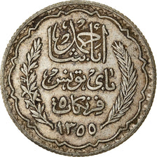 Monnaie, Tunisie, Ahmad Pasha Bey, 5 Francs, 1936, Paris, TTB, Argent, KM:261
