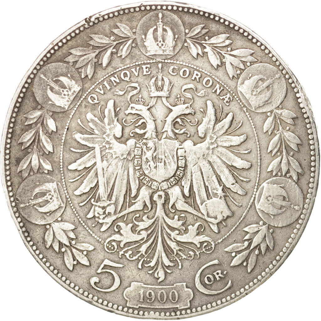 Austria, 5 Corona, 1900, KM #2807, VF(30-35), Silver, 23.72