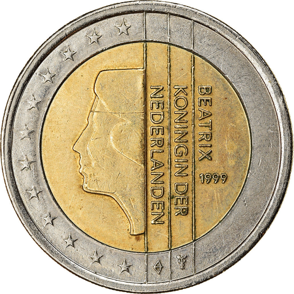 Niederlande, 2 Euro, 1999, SS, Bi-Metallic, KM:241