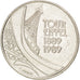 FRANCE, Tour Eiffel, 5 Francs, 1989, Paris, KM #968, AU(50-53), Nickel, 29,...