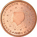 Paesi Bassi, Euro Cent, 2002, BB, Acciaio placcato rame, KM:234