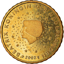 Países Baixos, 10 Euro Cent, 2002, EF(40-45), Latão, KM:237