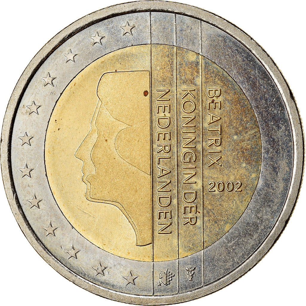 Paesi Bassi, 2 Euro, 2002, BB, Bi-metallico, KM:241
