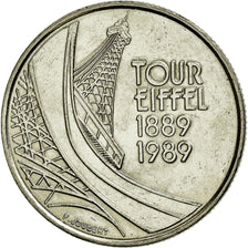 Coin, France, Tour Eiffel, 5 Francs, 1989, AU(55-58), Nickel, KM:968