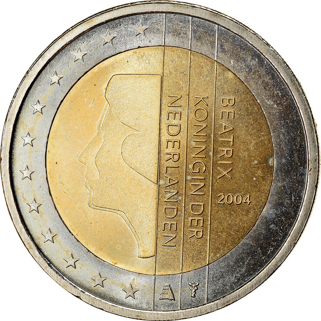 Paesi Bassi, 2 Euro, 2004, SPL-, Bi-metallico, KM:241