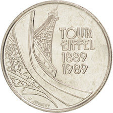 Coin, France, Tour Eiffel, 5 Francs, 1989, AU(55-58), Nickel, KM:968