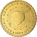 Países Bajos, 10 Euro Cent, 2007, MBC, Latón, KM:268