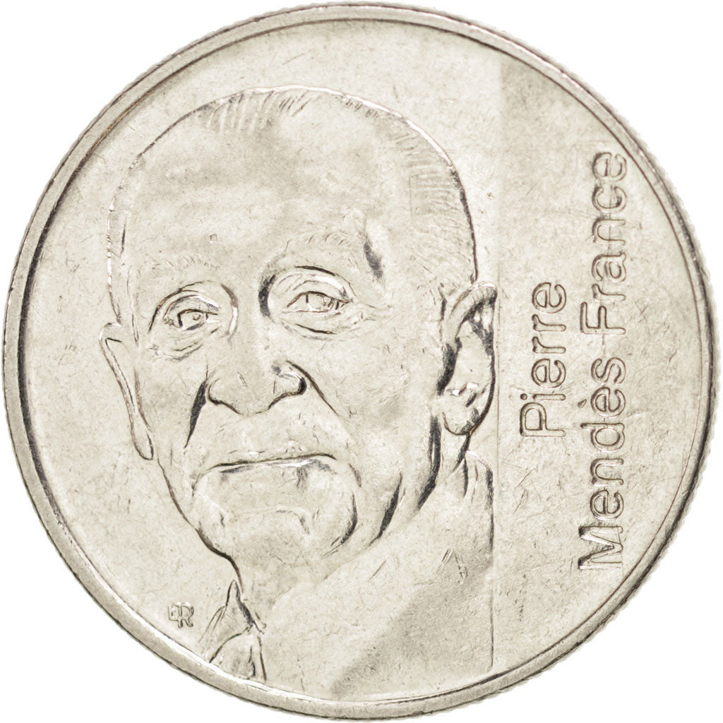 Coin, France, Mendès France, 5 Francs, 1992, AU(50-53), Nickel, KM:1006