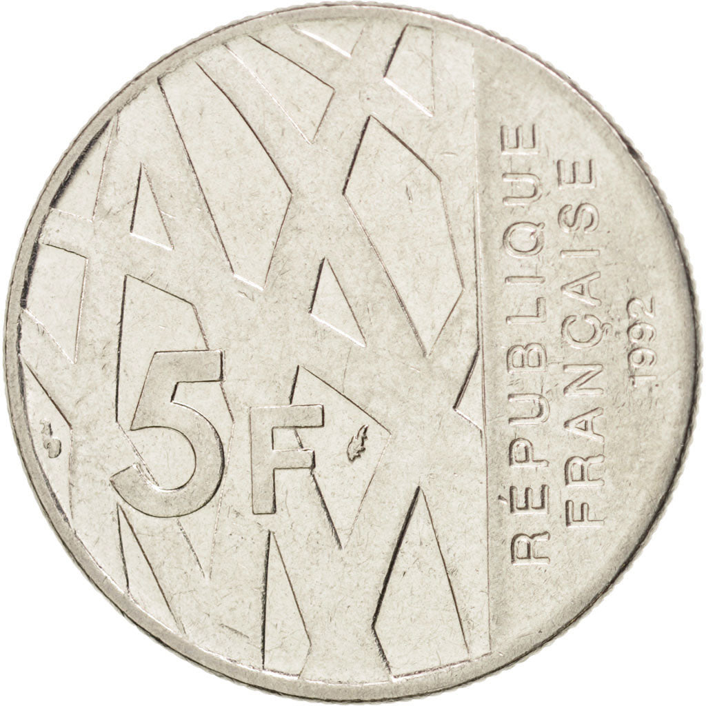 Coin, France, Mendès France, 5 Francs, 1992, AU(50-53), Nickel, KM:1006