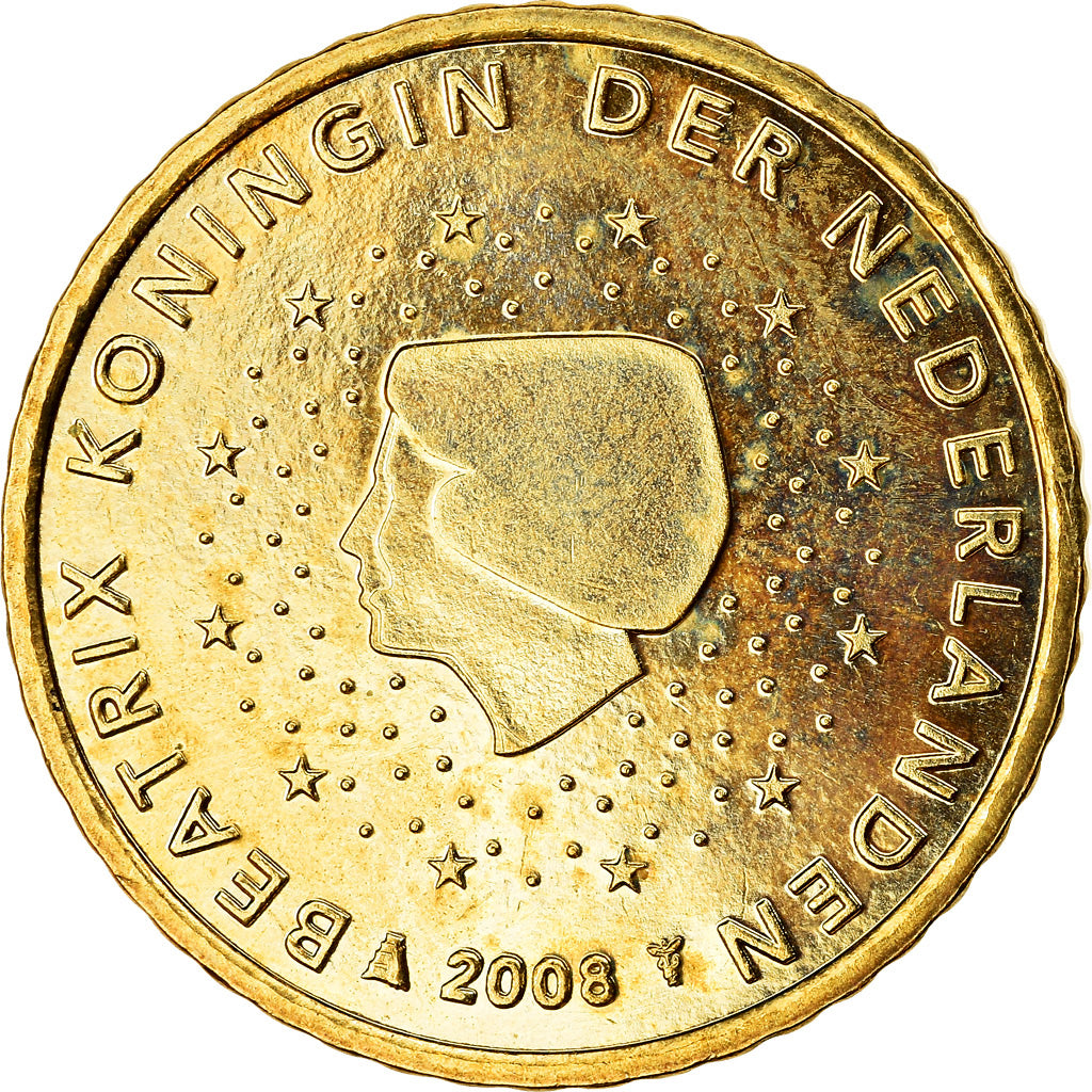 Niederlande, 50 Euro Cent, 2008, VZ, Messing, KM:270
