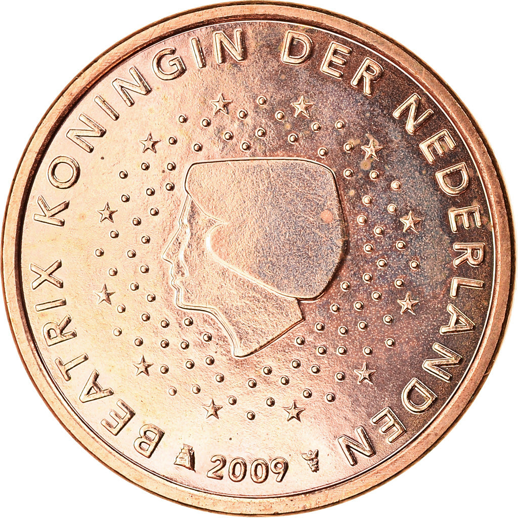 Países Baixos, 5 Euro Cent, 2009, AU(55-58), Aço Cromado a Cobre, KM:236