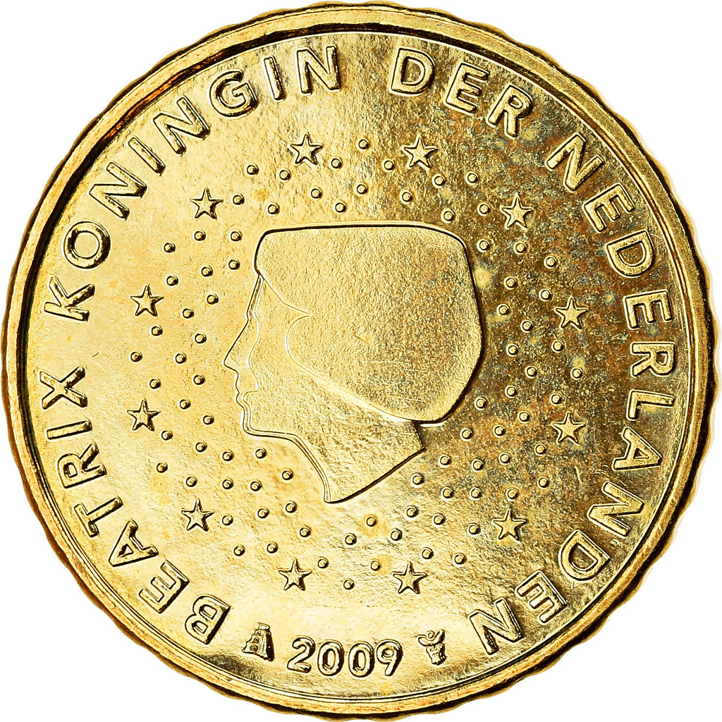 Holandia, 10 Euro Cent, 2009, Utrecht, AU(55-58), Mosiądz, KM:268