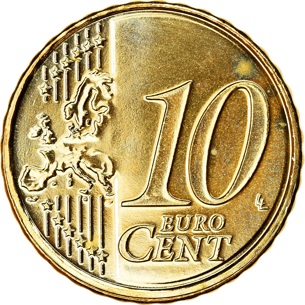 Holandia, 10 Euro Cent, 2009, Utrecht, AU(55-58), Mosiądz, KM:268