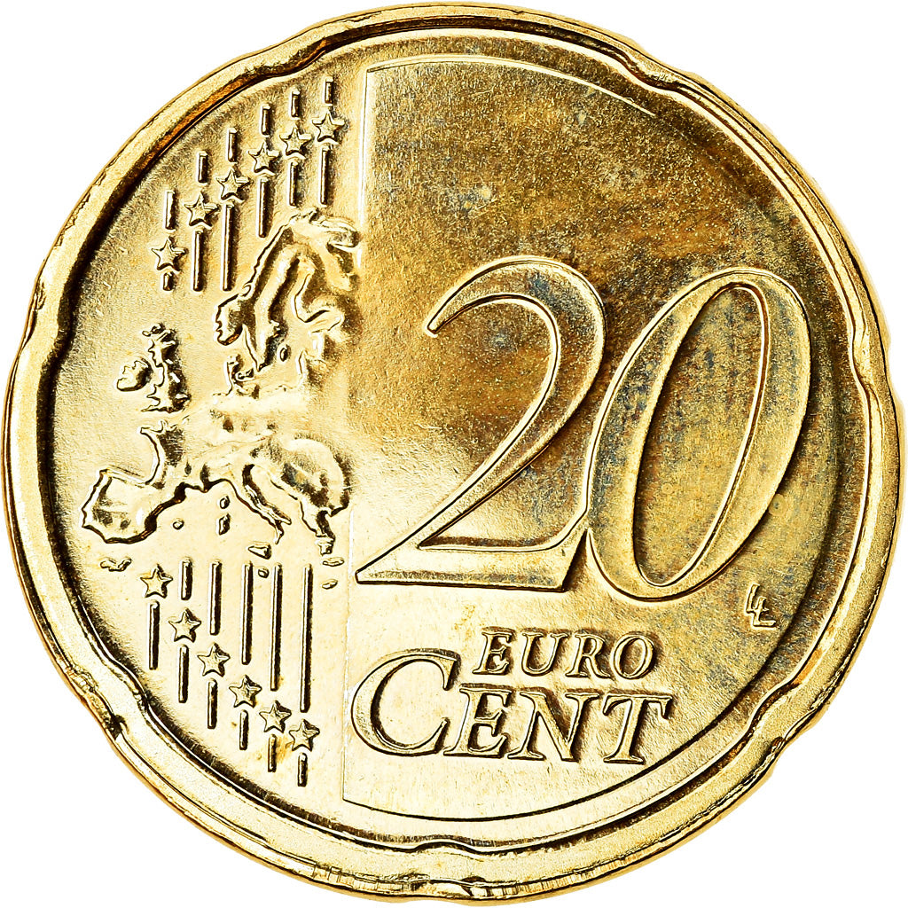 Holandia, 20 Euro Cent, 2009, Utrecht, AU(55-58), Mosiądz, KM:269
