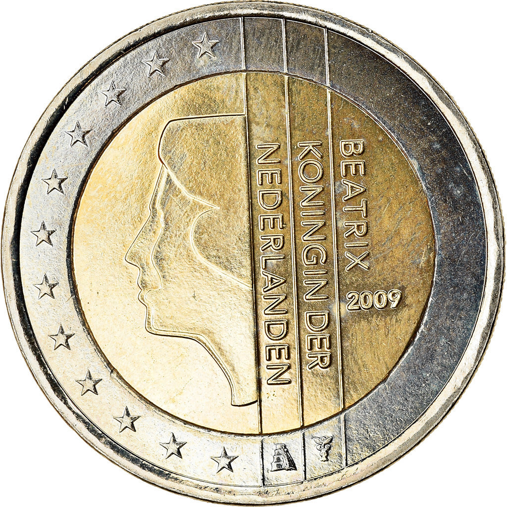 Niederlande, 2 Euro, 2009, VZ, Bi-Metallic, KM:272