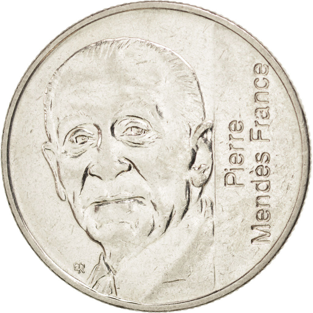 Moneta, Francia, Mendès France, 5 Francs, 1992, SPL-, Nichel, KM:1006