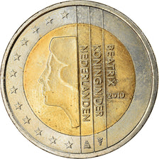 Holandia, 2 Euro, 2010, EF(40-45), Bimetaliczny, KM:272