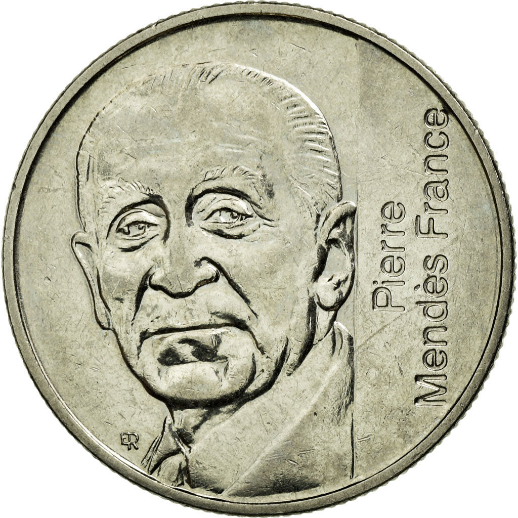 Munten, Frankrijk, Mendès France, 5 Francs, 1992, PR, Nickel, KM:1006