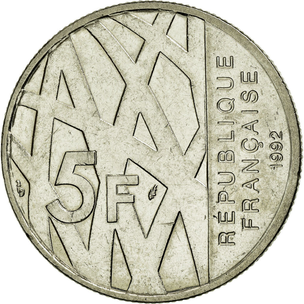 Munten, Frankrijk, Mendès France, 5 Francs, 1992, PR, Nickel, KM:1006