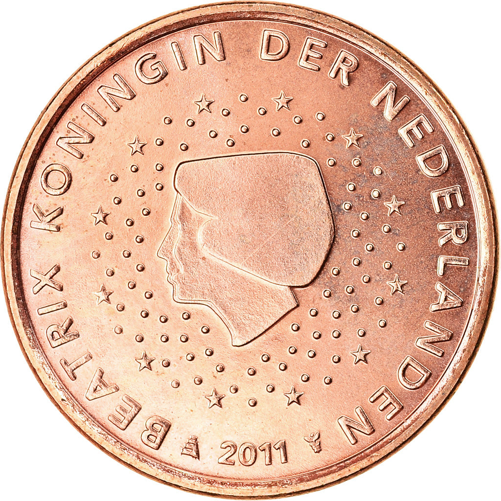 Netherlands, 5 Euro Cent, 2011, AU(55-58), Copper Plated Steel, KM:236