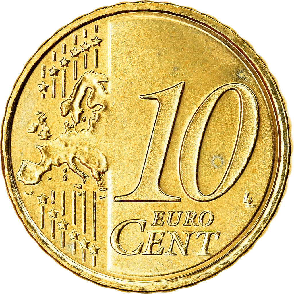Netherlands, 10 Euro Cent, 2011, AU(55-58), Brass, KM:268