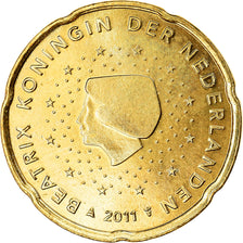 Netherlands, 20 Euro Cent, 2011, AU(55-58), Brass, KM:269
