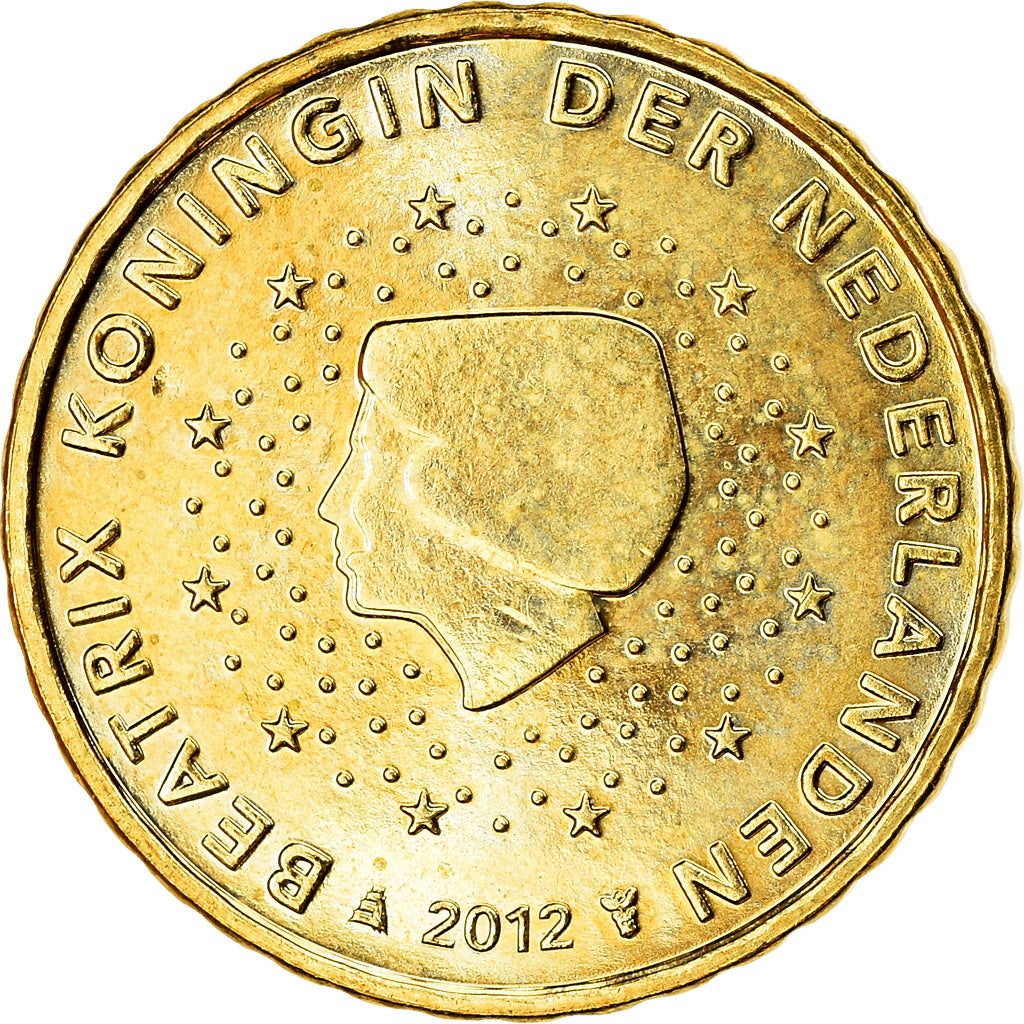Holandia, 10 Euro Cent, 2012, Utrecht, AU(55-58), Mosiądz, KM:268