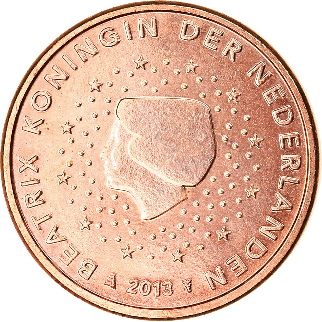 Netherlands, Euro Cent, 2013, AU(55-58), Copper Plated Steel, KM:234