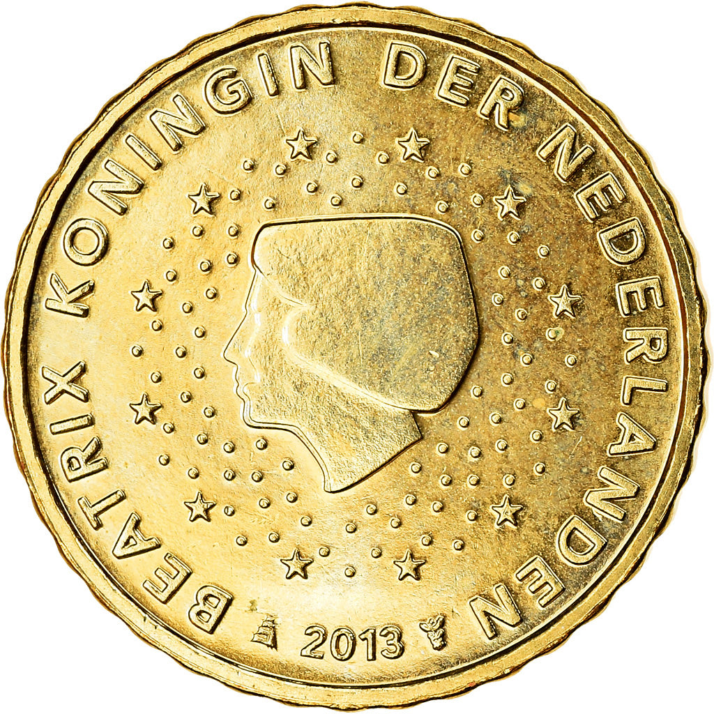 Niederlande, 10 Euro Cent, 2013, VZ, Messing, KM:268