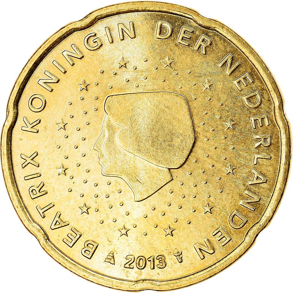 Niederlande, 20 Euro Cent, 2013, VZ, Messing, KM:269