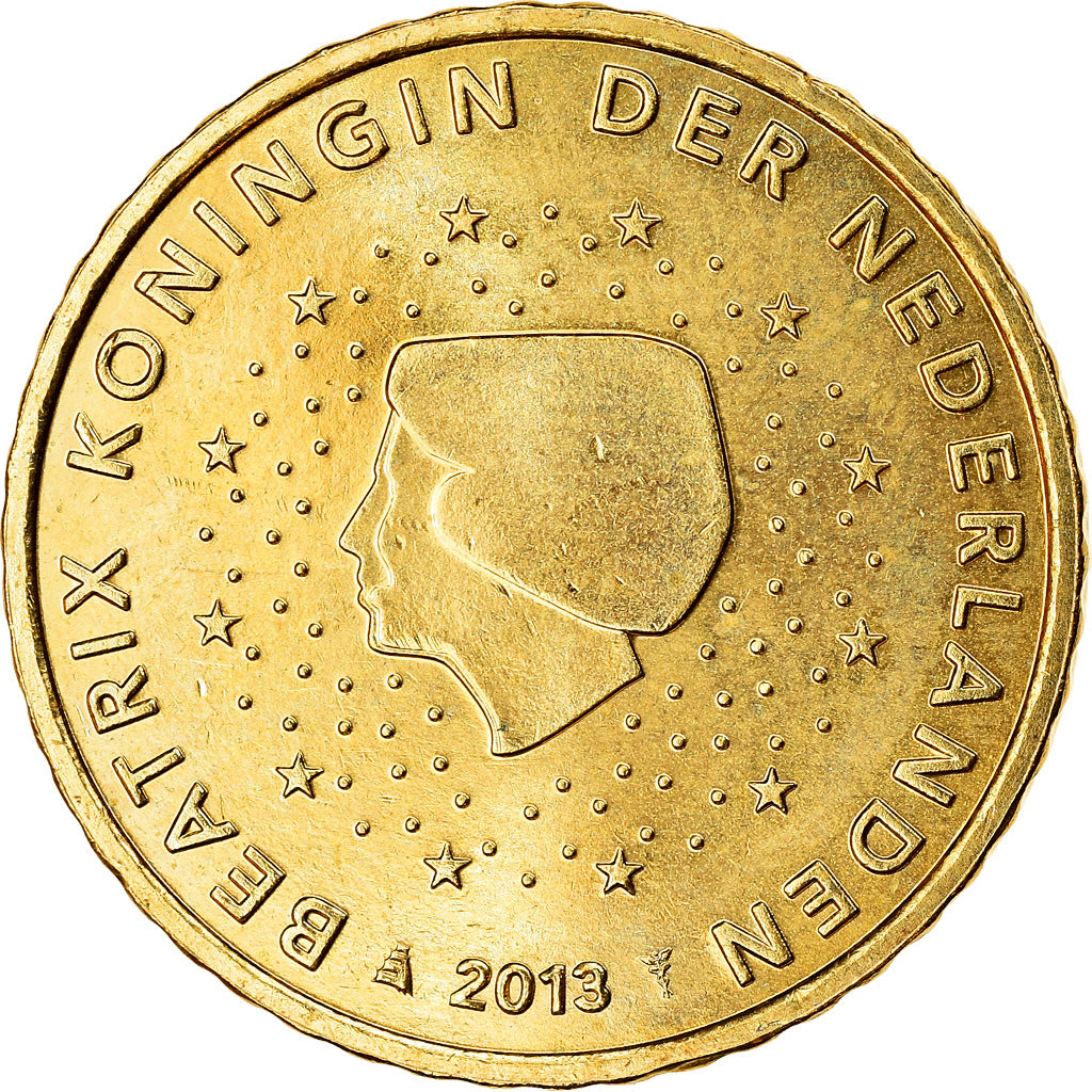 Holandia, 50 Euro Cent, 2013, Utrecht, AU(55-58), Mosiądz, KM:270