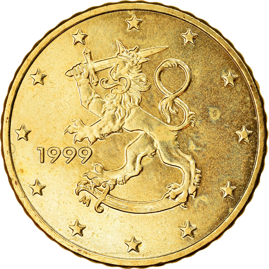 Finlandia, 50 Euro Cent, 1999, SPL-, Ottone, KM:103