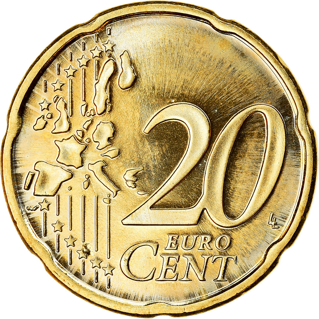 Finnland, 20 Euro Cent, 2000, VZ, Messing, KM:102