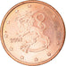 Finlande, Euro Cent, 2002, SUP, Copper Plated Steel, KM:98
