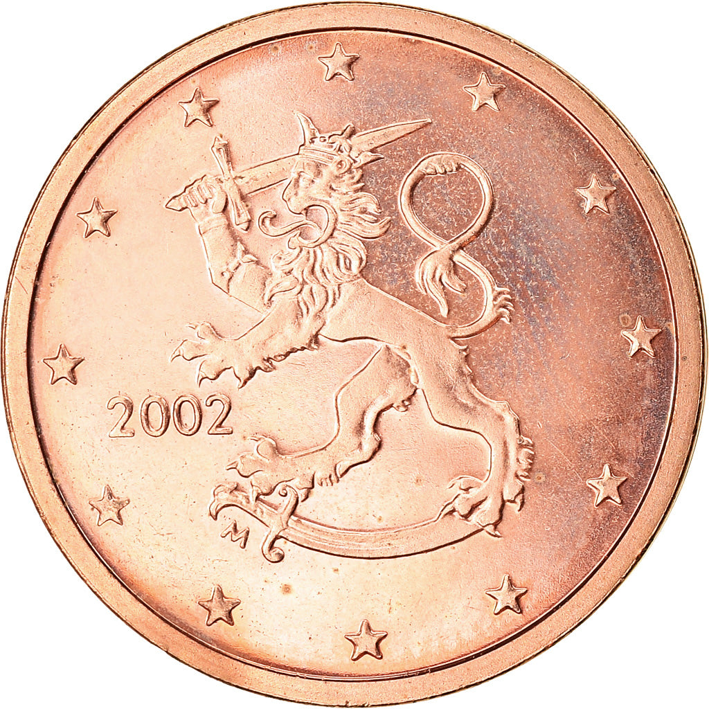 Finlandia, 2 Euro Cent, 2002, SPL-, Acciaio placcato rame, KM:99