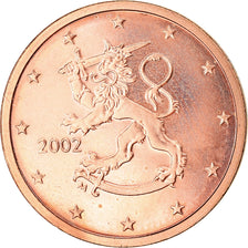 Finlandia, 2 Euro Cent, 2002, SPL-, Acciaio placcato rame, KM:99