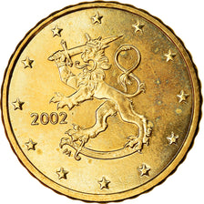 Finlandia, 10 Euro Cent, 2002, SPL-, Ottone, KM:101