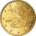 Finlandia, 10 Euro Cent, 2002, SPL-, Ottone, KM:101