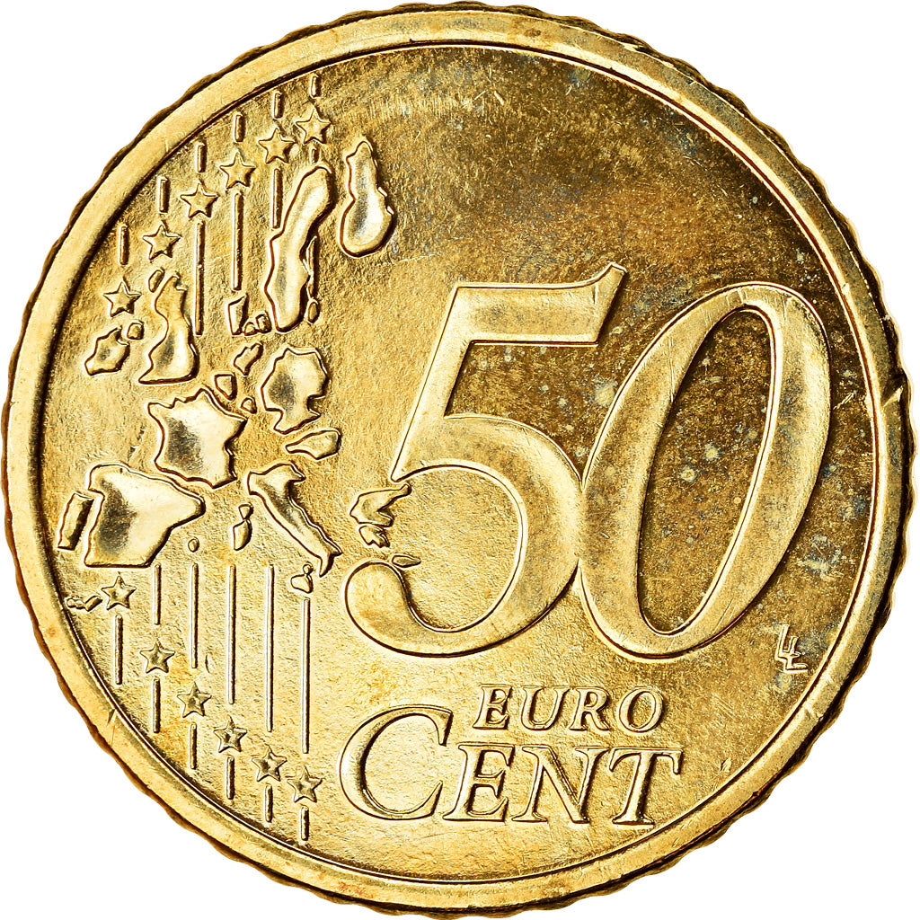 Finlandia, 50 Euro Cent, 2002, SPL-, Ottone, KM:103