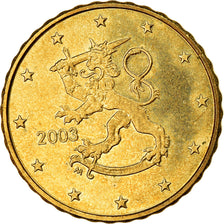 Finland, 10 Euro Cent, 2003, EF(40-45), Brass, KM:101