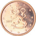 Finlandia, 2 Euro Cent, 2007, Vantaa, AU(55-58), Miedź platerowana stalą
