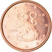 Finlandia, Euro Cent, 2008, EBC, Cobre chapado en acero, KM:98