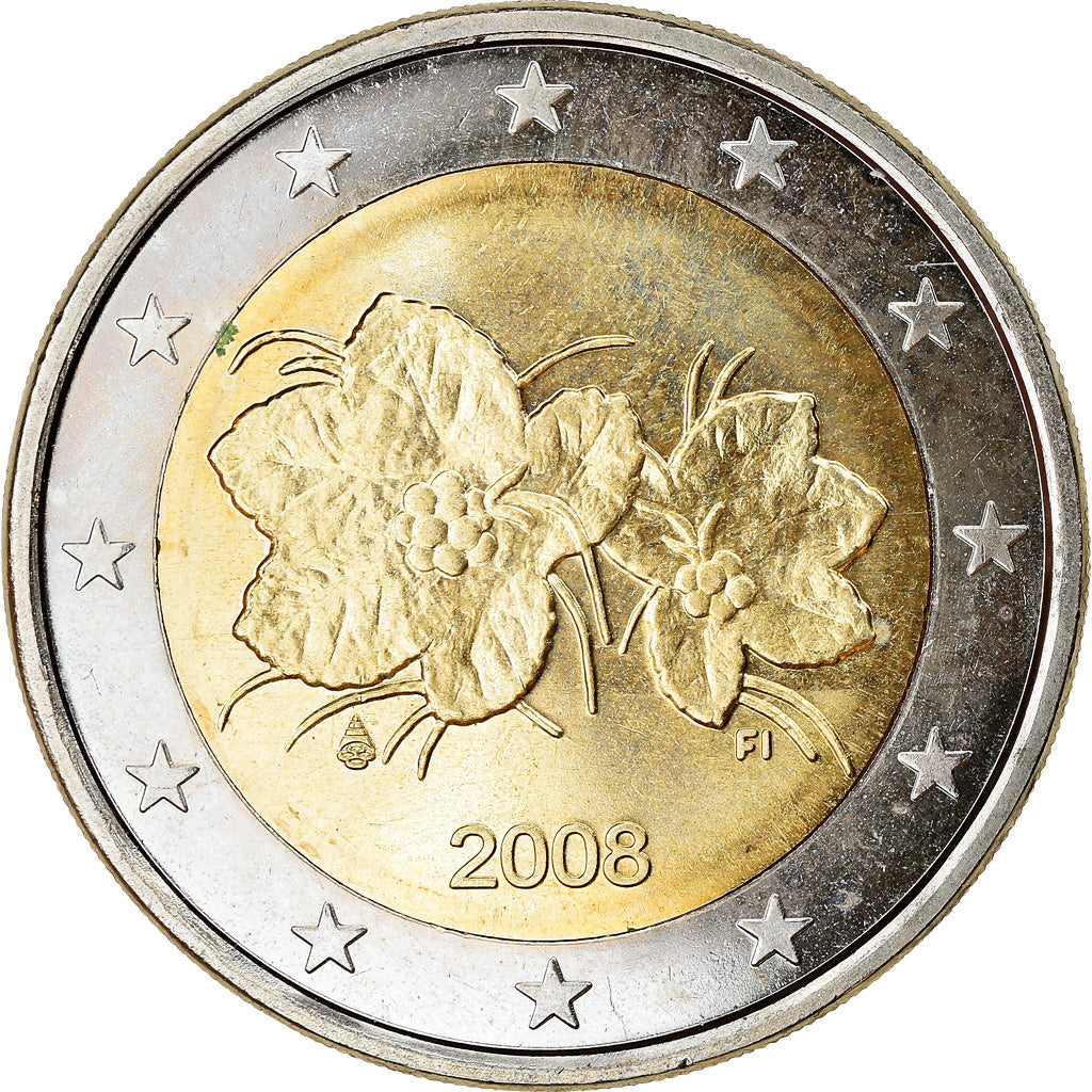 Finlandia, 2 Euro, 2008, SPL-, Bi-metallico, KM:130
