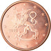 Finlandia, 5 Euro Cent, 2010, EBC, Cobre chapado en acero, KM:100