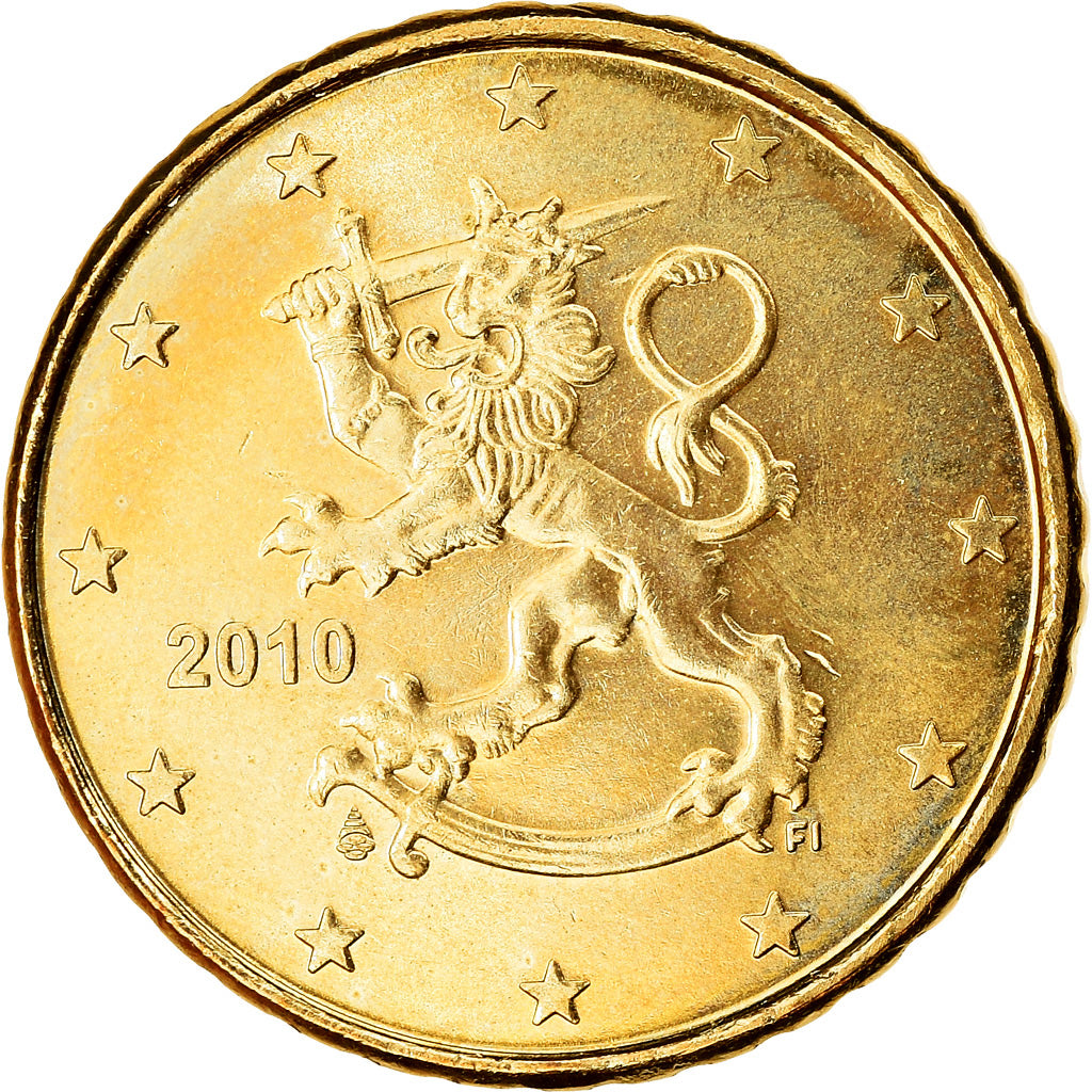 Finland, 10 Euro Cent, 2010, PR, Tin, KM:126