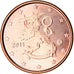 Finland, Euro Cent, 2011, AU(55-58), Copper Plated Steel, KM:98