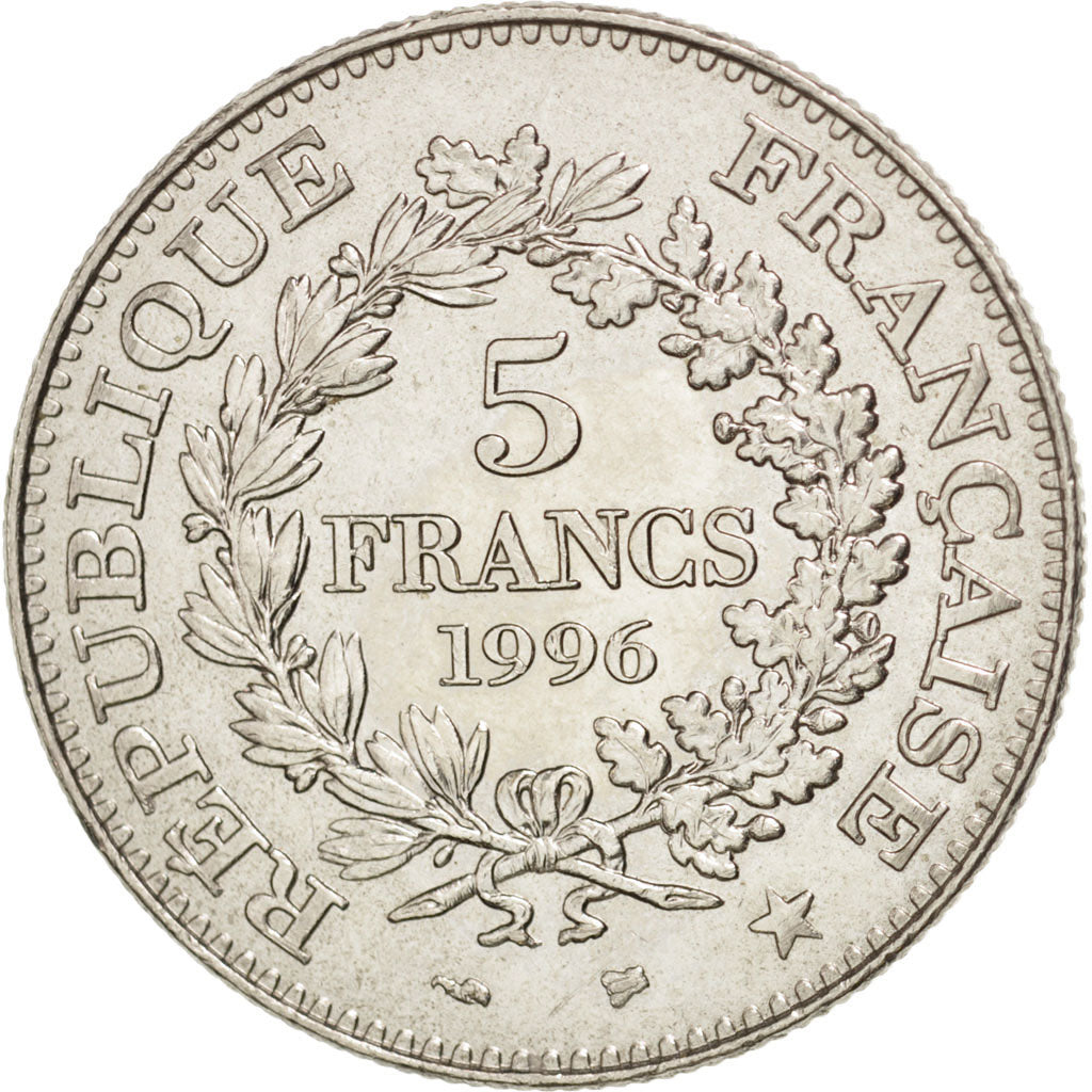 Vème République, 5 Francs 1996, KM 1155